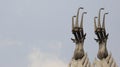 Stucco Art Three Headed Swan Royalty Free Stock Photo