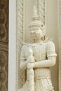 A stucco figure of Thai guardian giant Royalty Free Stock Photo