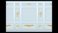 Stucco gold wall panel moulding seamless