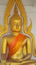 Stucco, Golden Buddha shining a halo