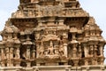 Stucco images of Vishnu on the wall of Hazara Rama Temple Hampi