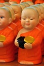 Stucco novices in Thailand temple