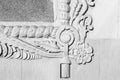 Stucco relief ornamental architectural detail.