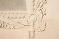 Stucco relief ornamental architectural detail.