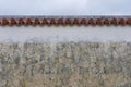 Stucco Roof and rampart of Shurijo castle, Okinawa Royalty Free Stock Photo