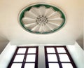 Stucco rosette on the ceiling in the Austrian Hospice