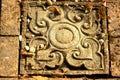 Stucco wall art in public temple, Thailand Royalty Free Stock Photo