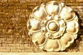 Stucco wall art in public temple, Thailand Royalty Free Stock Photo