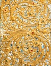 Stucco walls antique flower Thailand Royalty Free Stock Photo