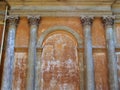 Stuccoed Wall With Decorative Pillars, Italy