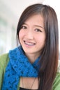 Student asian girl is smile and showing teeth Royalty Free Stock Photo
