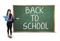 Student and Back To School text Royalty Free Stock Photo