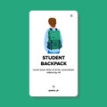 student backpack vector