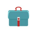 Student bag flat icon, student briefcase clip art, flat design vector illustration Royalty Free Stock Photo