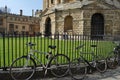 Bikes outside the Radcliffe Camera, Bodleian Library, University of Oxford Royalty Free Stock Photo