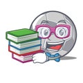 Student with book football character cartoon style