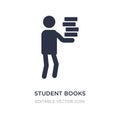 student books icon on white background. Simple element illustration from People concept