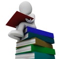 Student And Books Showing Learning Royalty Free Stock Photo