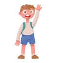student boy with school bag Royalty Free Stock Photo