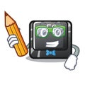 Student button f8 isolated with the cartoon Royalty Free Stock Photo