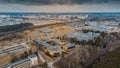 Student campus Morasko view above Poznan Adam Mickiewicz University Royalty Free Stock Photo