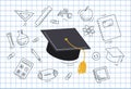 Student cap concept Royalty Free Stock Photo