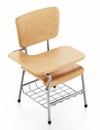 Student chair isolated on white background. 3D illustration