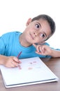 Student child studying Royalty Free Stock Photo