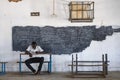 Student in a classroom africa