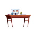 Student Desk Icon Royalty Free Stock Photo