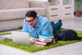 The student doing distance mba online training