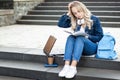 Student doing homework Royalty Free Stock Photo