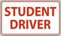 Student Driver Magnetic Car Sign, Student Driver Royalty Free Stock Photo