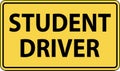 Student Driver Magnetic Car Sign, Student Driver Royalty Free Stock Photo