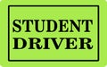 Student driver sign, vector illustration