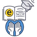 Student education online web tech vector icon