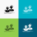 student, employee, group, couple, team Icon Over Various Background. glyph style design, designed for web and app. Eps 10 vector Royalty Free Stock Photo