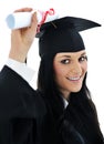 Student girl in an academic gown, Royalty Free Stock Photo