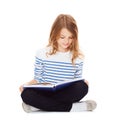 Student girl studying and reading book Royalty Free Stock Photo