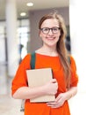 Student girl with tablet computer Royalty Free Stock Photo