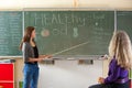 Student giving a presentation Royalty Free Stock Photo