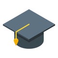 Student graduated subsidy icon, isometric style