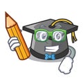 Student graduation hat character cartoon Royalty Free Stock Photo