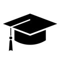 Student graduation hat icon