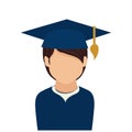 Student graduation uniform icon