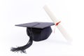 Student hat and diploma