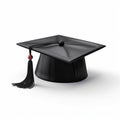 Student hat,University graduation black hat, Academic education symbol, High school bachelor headwear,AI generated Royalty Free Stock Photo