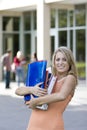 Student Holding Books Royalty Free Stock Photo