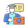 student job color icon vector illustration Royalty Free Stock Photo