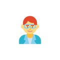 Student lab assistant flat icon Royalty Free Stock Photo